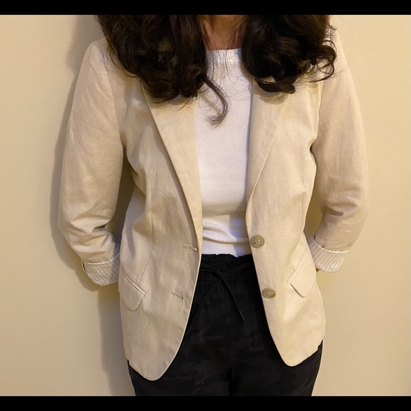 Lucky Brand Linen Blazer size 2 - Picture 2 of 3